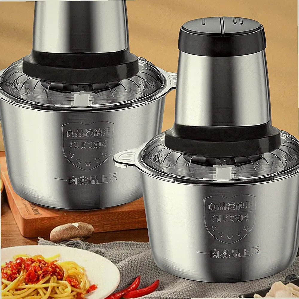 2X 300W Electric Food Vege Chopper Food Processor Kitchen Meat Grinder Mixer 2L