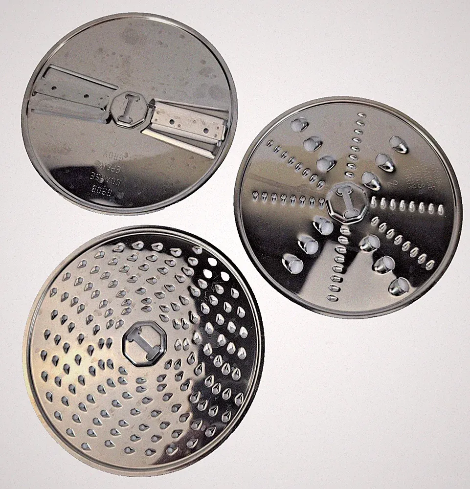 3 Bosch Compact Mixer Food Processor Discs MUZ4MM3 Slicing Shredding Blades Part