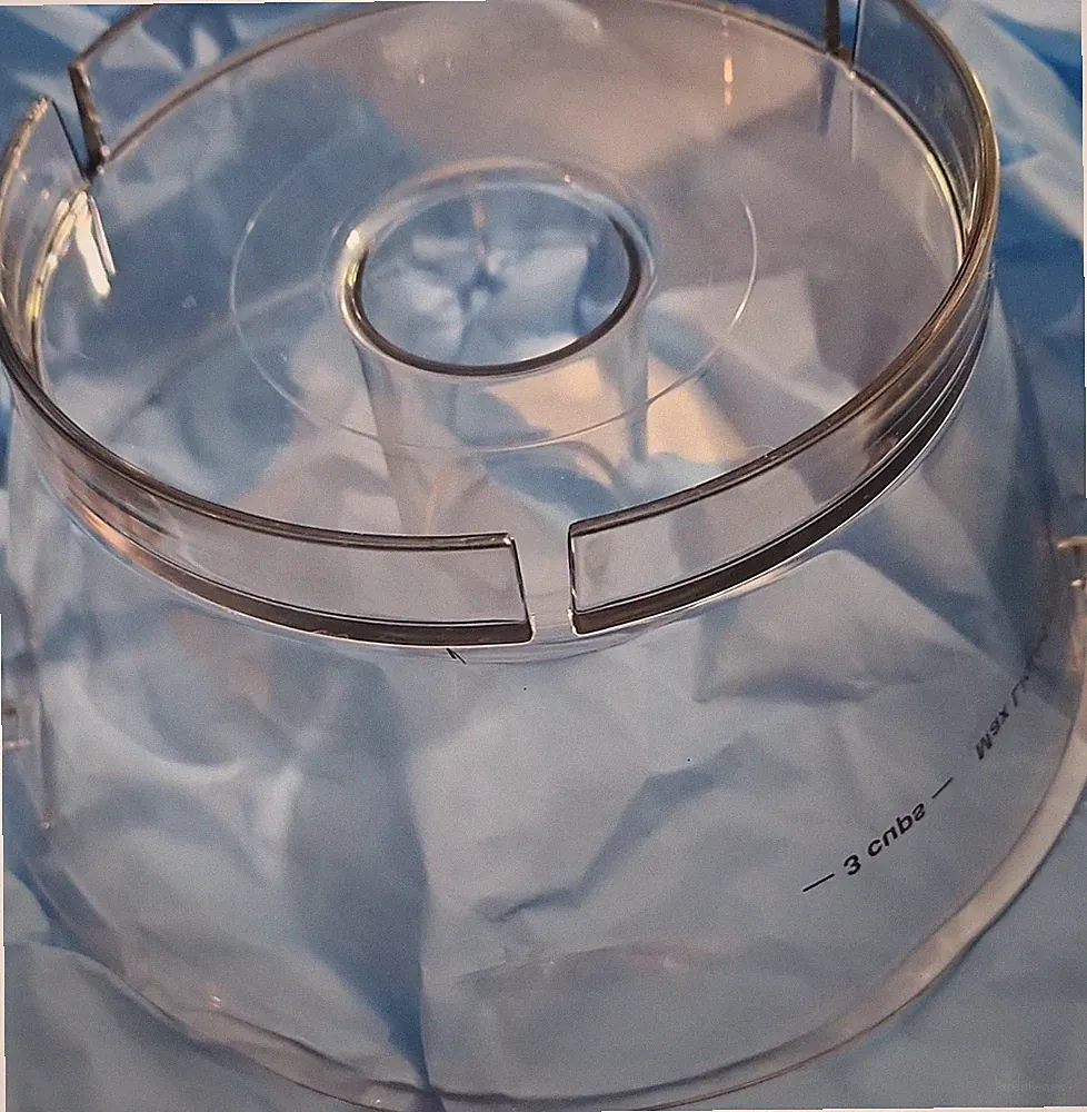 3-Cup Clear Plastic Food Processor Replacement Bowl, FP 12SWBT