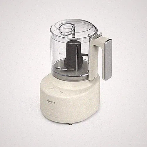 3 Cup Electric Food Chopper, Vegetable & Herb Mini Food Processor, Linen White