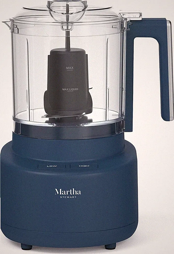 3 Cup Electric Vegetable Chopper, Mini Food Processor, Navy