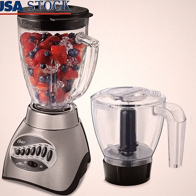 3-Cup Food Chopper BPA-Free 16 Speeds Stainless Steel Blade Dishwasher Safe New