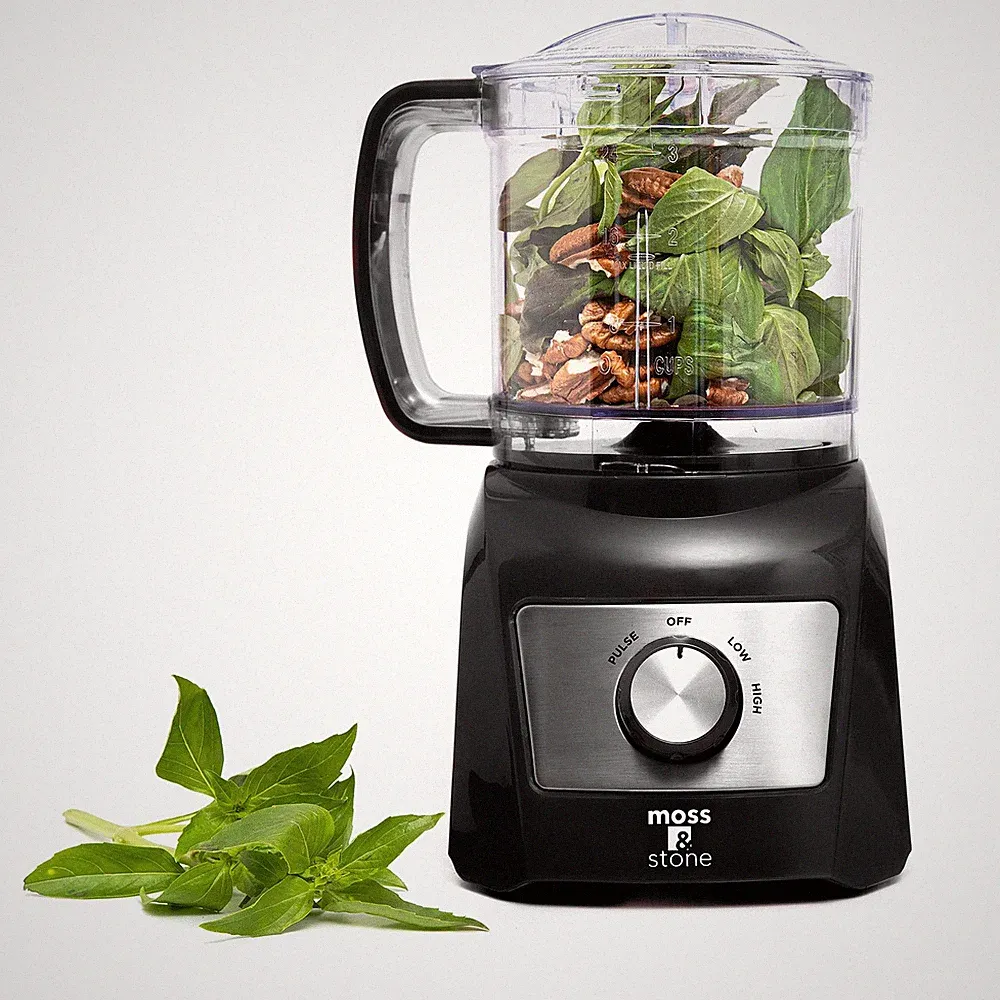 3 Cup Mini Food Processor 300 Watts 2 Speeds Vegetable Chopper Dicing Black