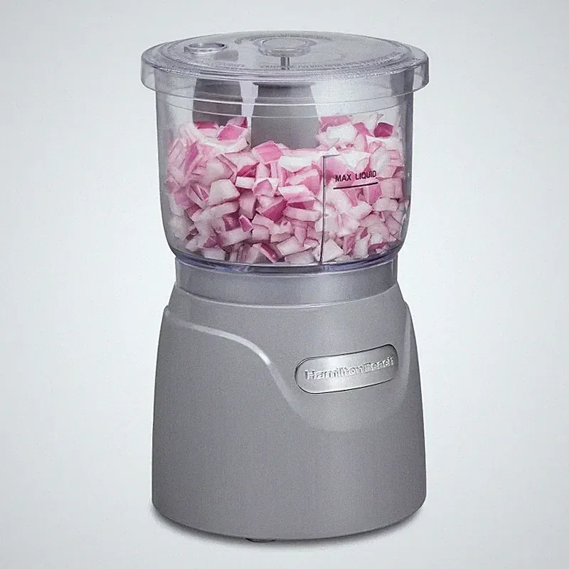 3-Cup Stack & Press Food Chopper Gray - 72740: Compact Vegetable Processor
