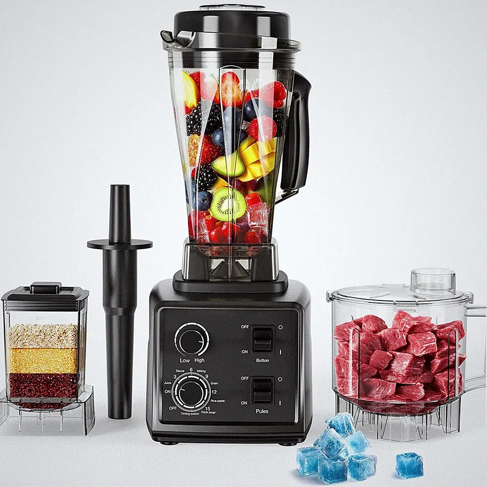 3-in-1 Blender and Food Processor Combo for Smoothies Shakers, 1500W(32000 RPM)