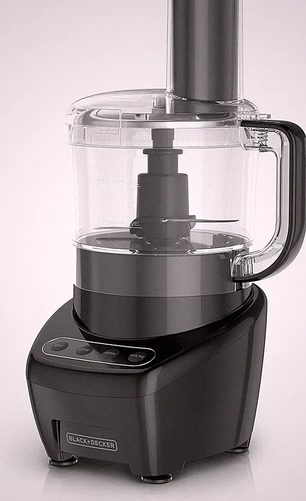 3-in-1 Easy Assembly 8-Cup Food Processor, Stainless Steel S-Blade, Easy-Clean