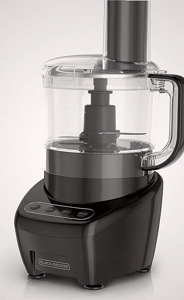 3-in-1 Easy Assembly 8-Cup Food Processor Stainless Steel S-Blade Easy-Clean