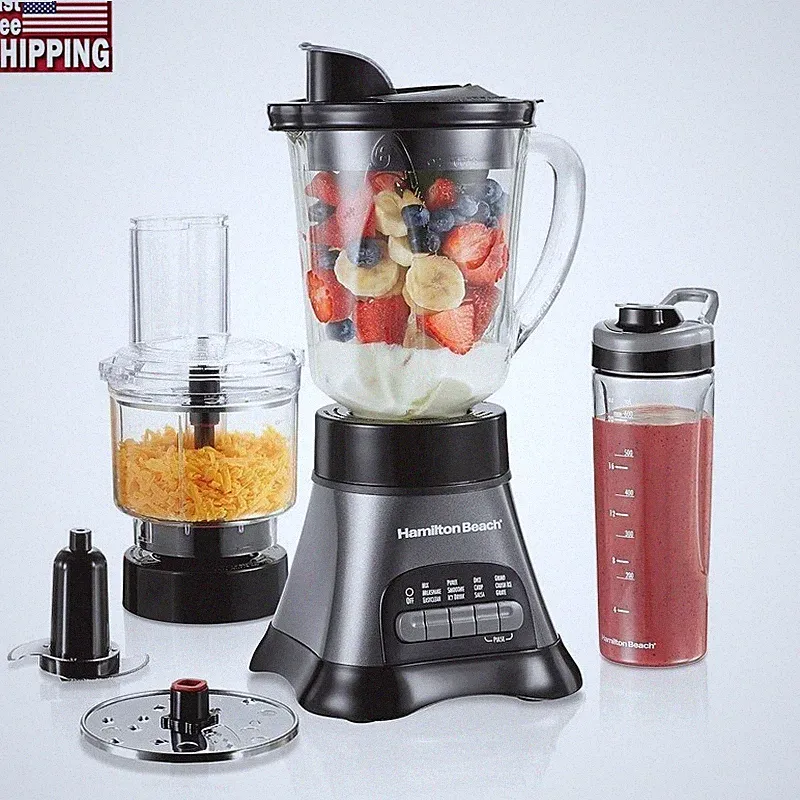 3-in-1 Food Processor Blender Combo 700W Smoothie Maker Chopper W/ Glass Jar New