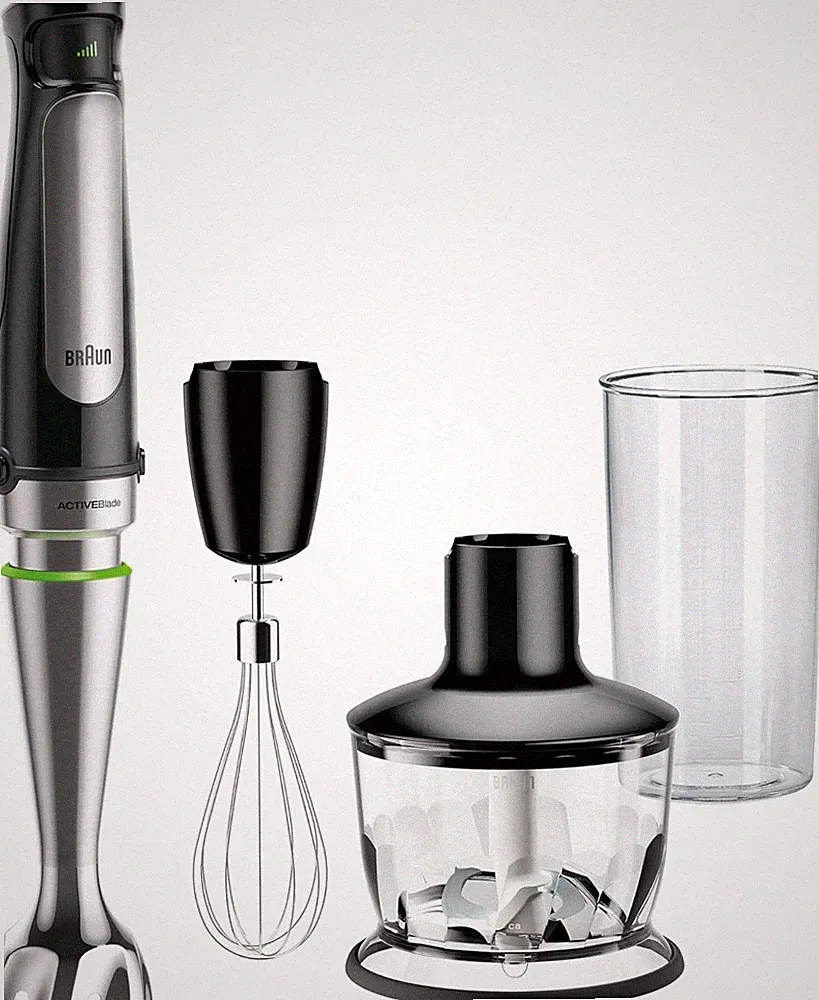 3-in-1 Handheld Immersion Blender with Food Processor