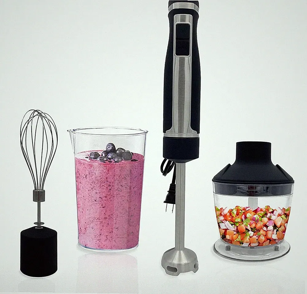 3-in-1 Immersion Blender with BPA-Free Jar & Attachments for Versatile Cooking