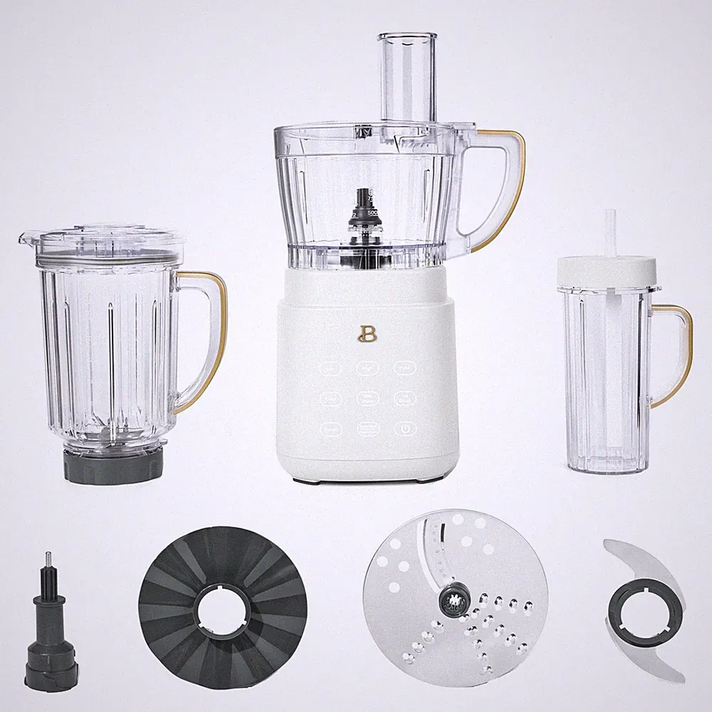 3-In-1 Kitchen System, Blender, Food Processor & Personal Blender, White Icing b