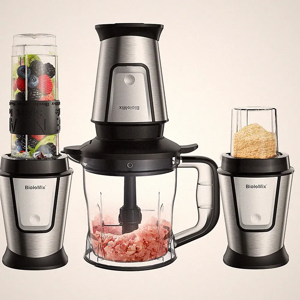 3-in-1 Multifunctional Food Processor 700W Portable Juicer Blender Smoothie