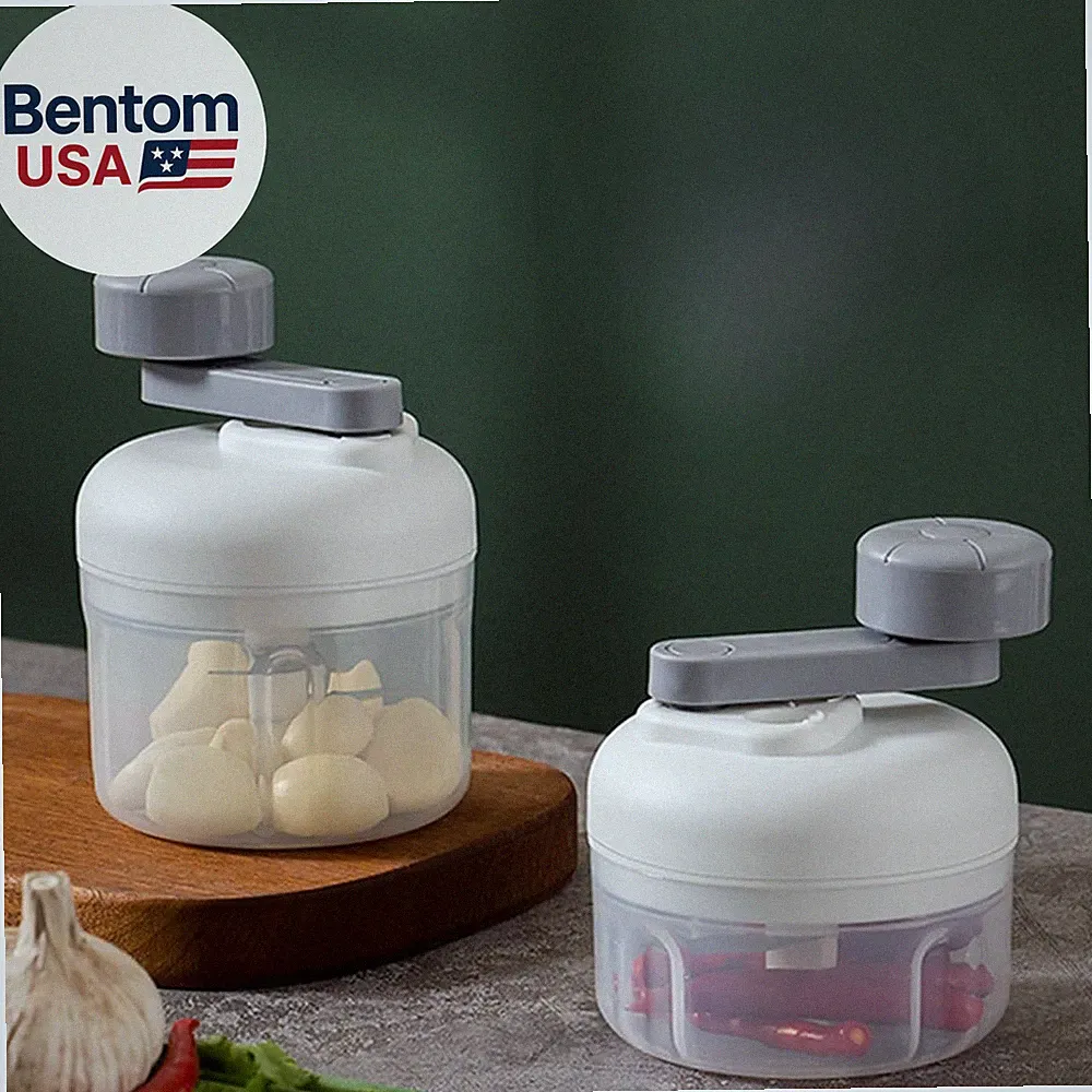3-Speed Manual Food Chopper-Hand Crank Vegetable Chopper & Garlic Mincer for Eff