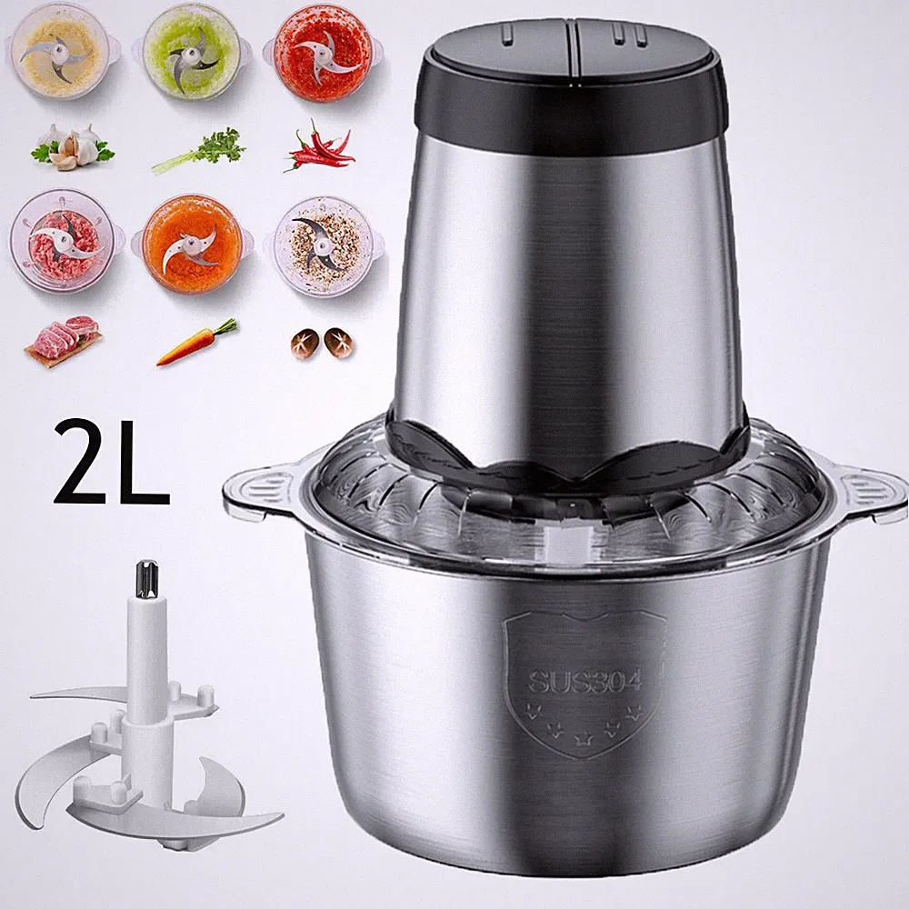 300W Electric Food Chopper Electric Stainless Steel Processor Meat Grinder Mixer
