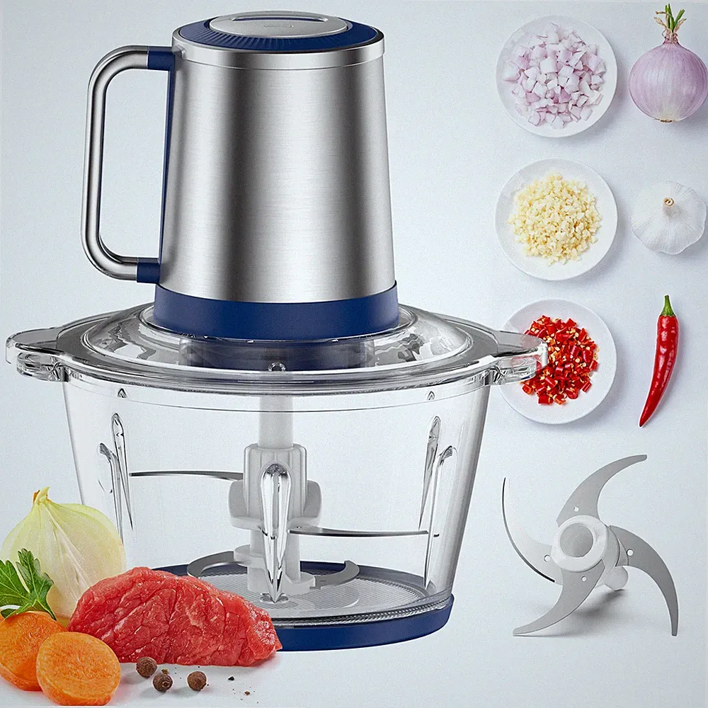 300W Electric Food Chopper Electric Stainless Steel Processor Meat Grinder Mixer