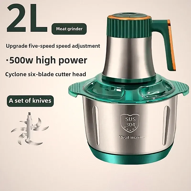 304 Stainless Steel Multifunctional Electric Food Processor 2L 3L 5L Meat Grinde