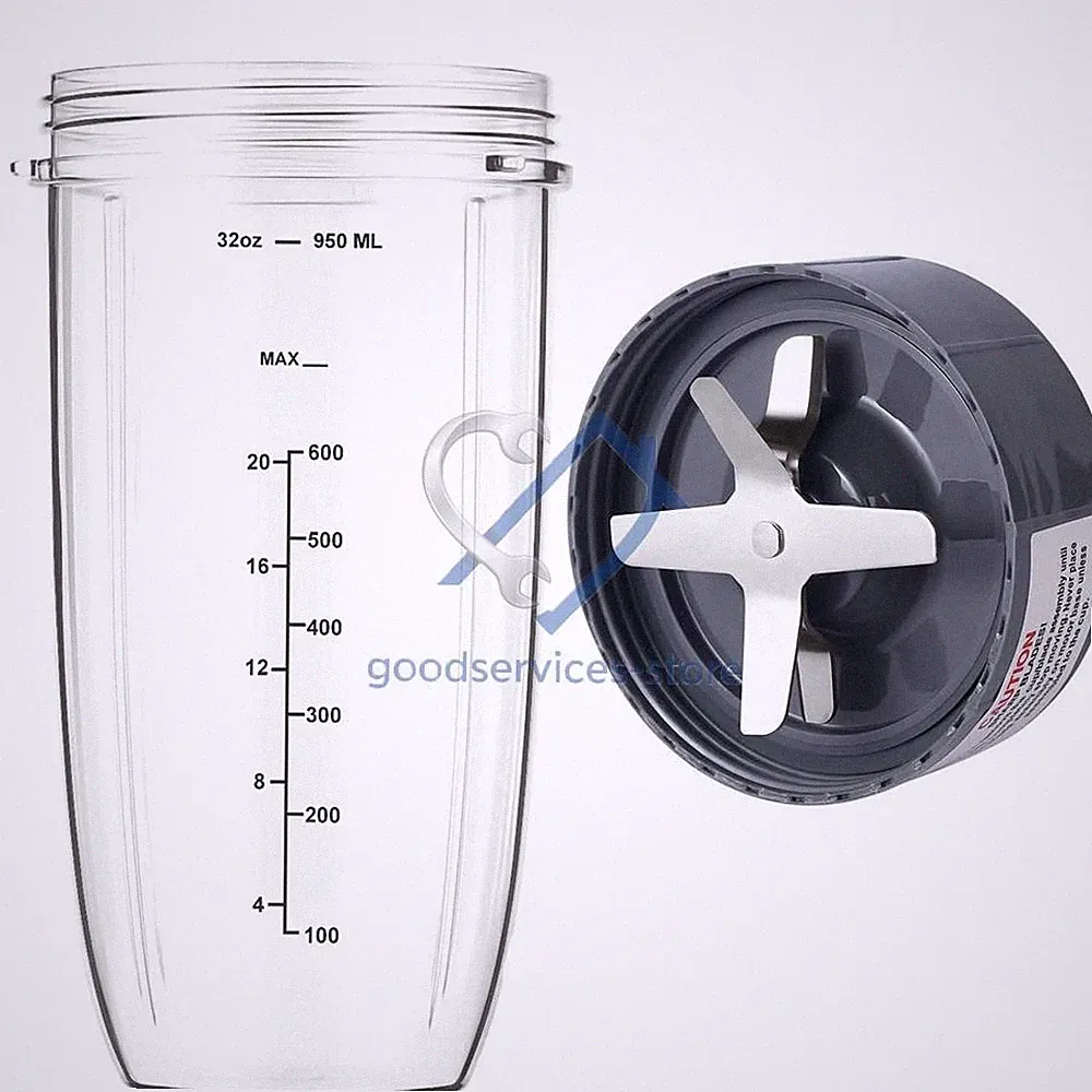 32 oz Cup and Extractor Blade for NutriBullet 600W 900W NB-101B NB-101S NB-201