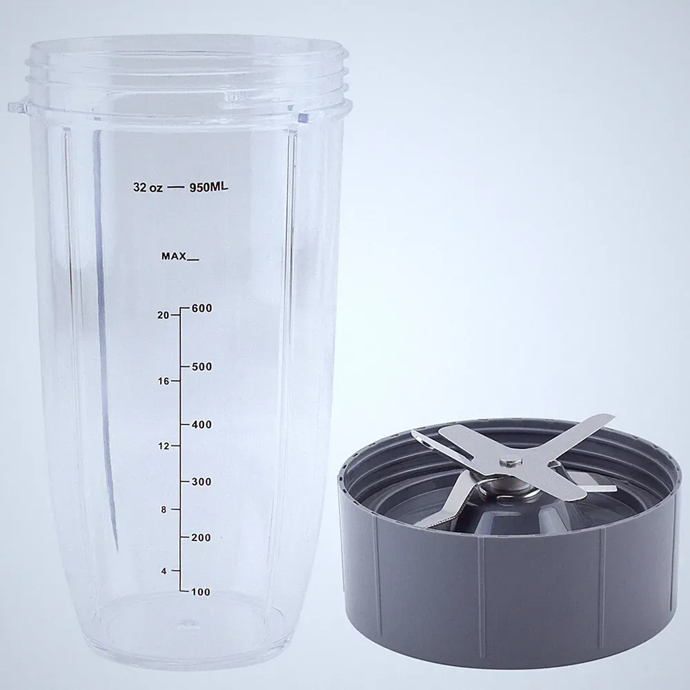 32 oz Cup and Extractor Blade for NutriBullet 600W 900W NB-101B NB-101S NB-201