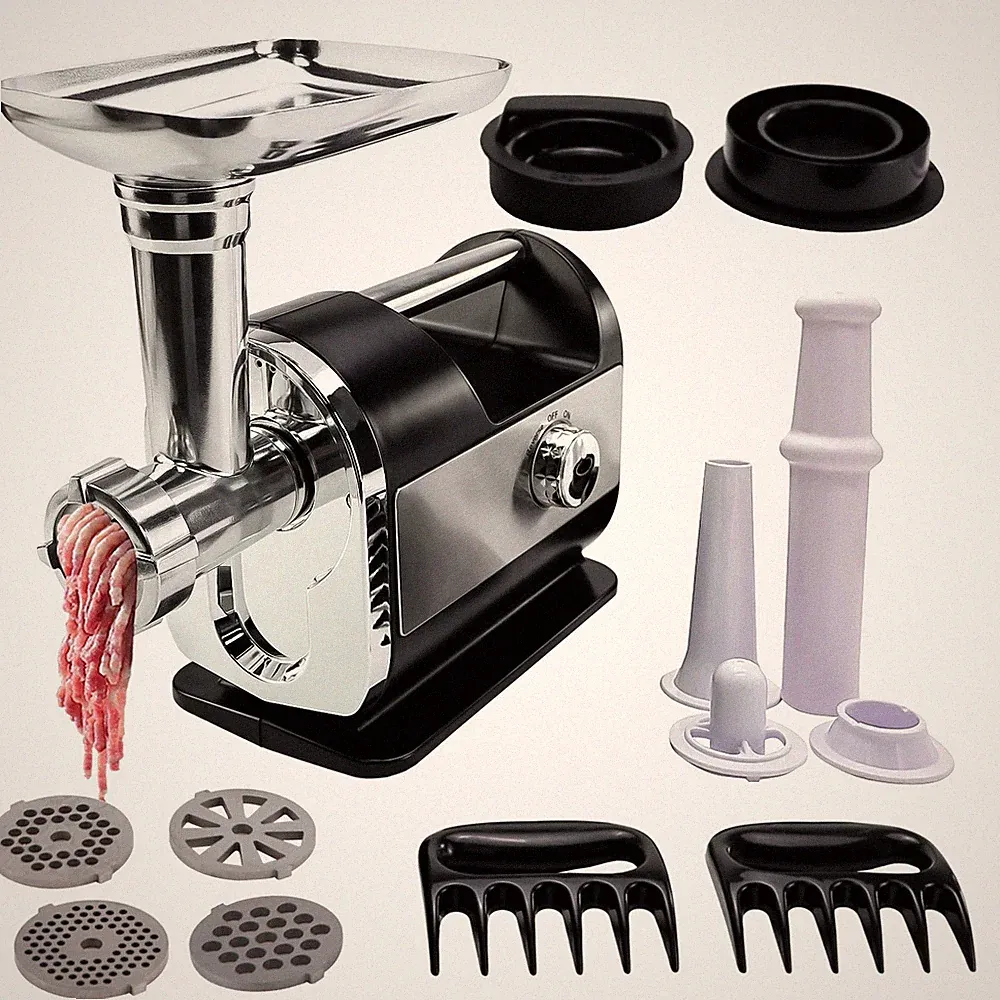 3200W Electric Meat Grinder Heavy Duty Commercial Sausage Maker Mincer Stuffer