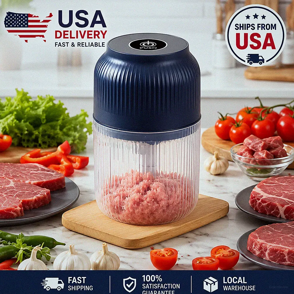 320ML Electric Garlic Chopper USB Rechargeable Food Processor Mini Vegetable