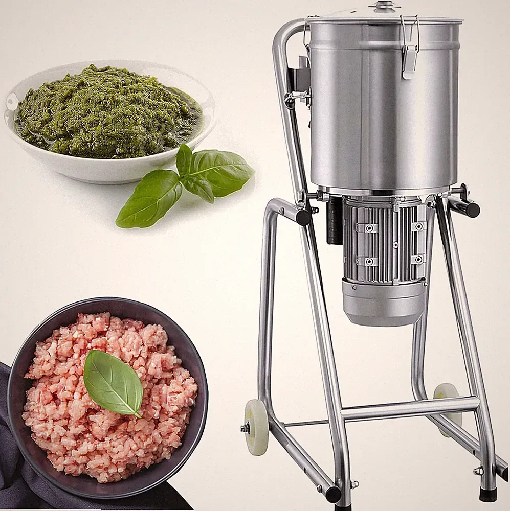34QT Stainless Steel Food Processor - Timer for Meat & Veggie Chopping