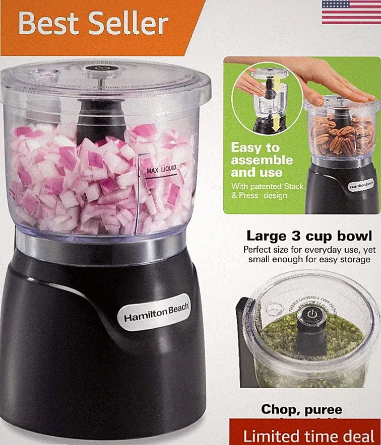 350 Watts Electric Vegetable Chopper & Mini Food Processor: Dishwasher Safe