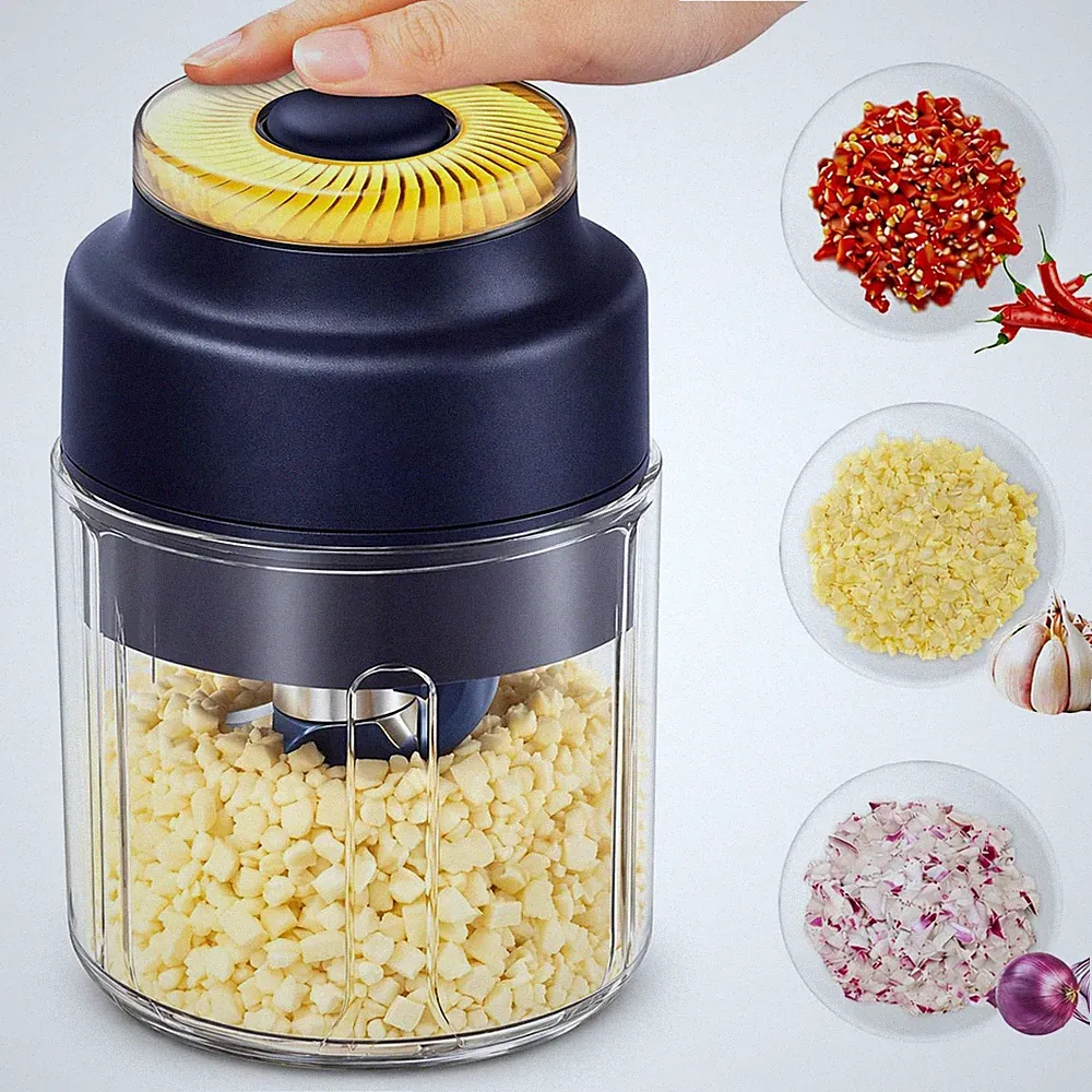 350ml Mini Garlic Chopper Set, 2026 New Small Garlic Chopper Mincer, Food Cho...