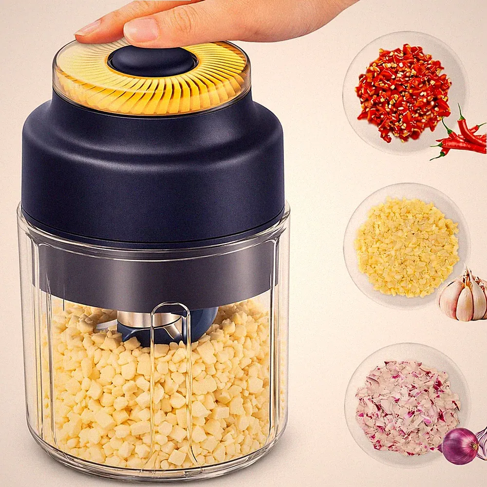 350ml Mini Garlic Chopper Set, 2026 New Small Garlic Chopper Mincer, Food Cho...
