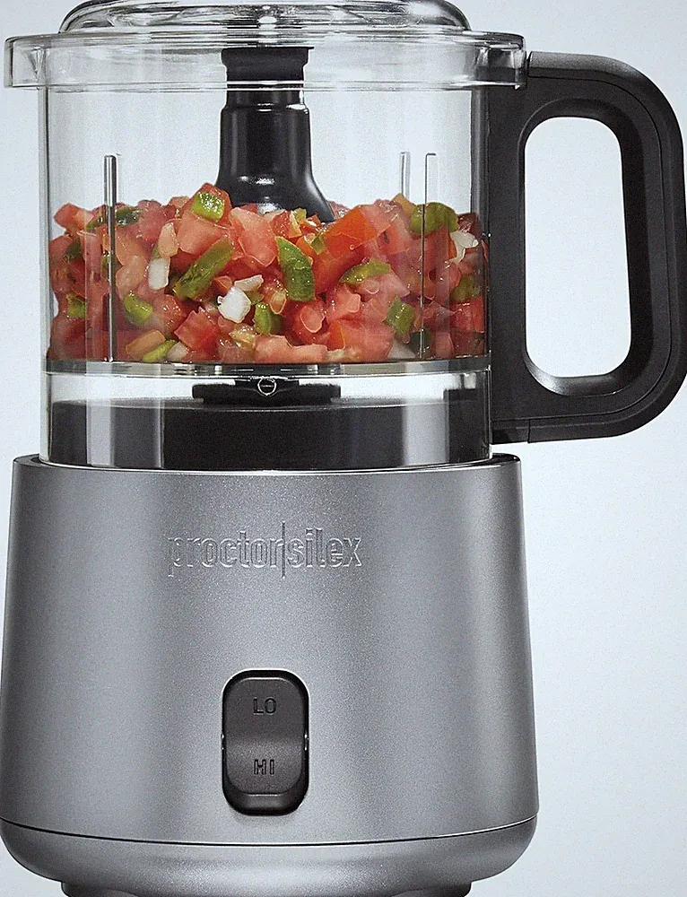 350W Electric Food Chopper 3.5 Cup Mini Vegetable Processor Silver