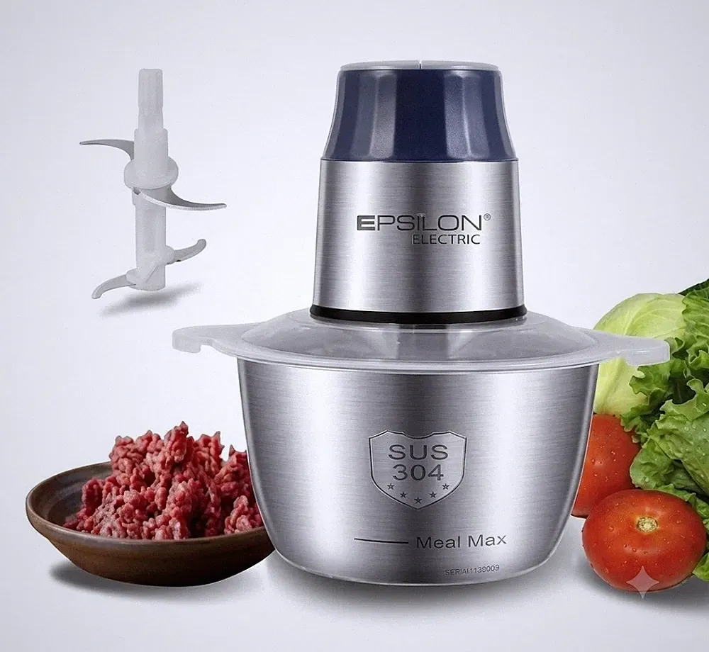 3L Electric Food Chopper Meat Grinder Stainless Steel Bowl Processor Blender