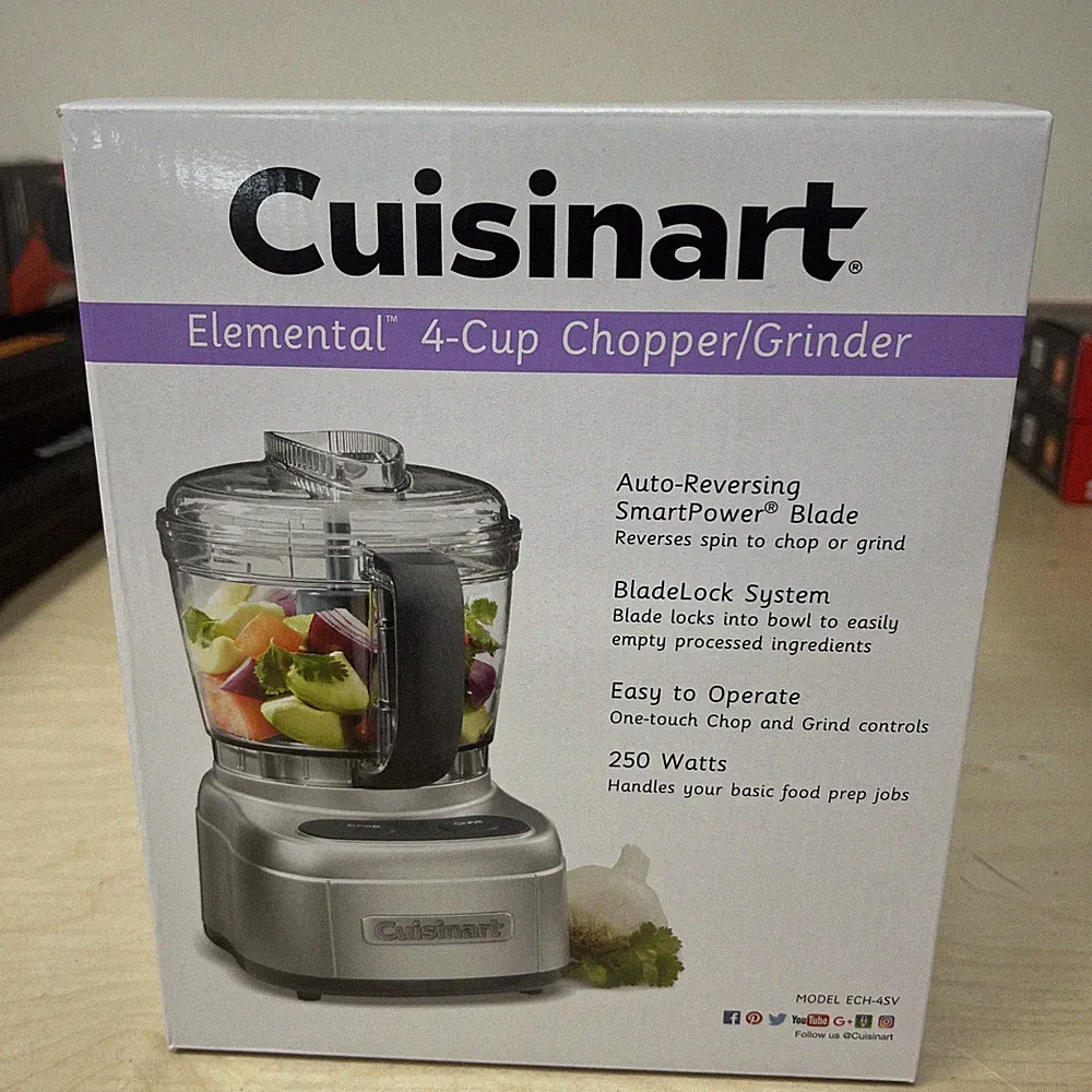 4-Cup Chopper Grinder, Stainless Steel, Food Processor, Kitchen Appliance