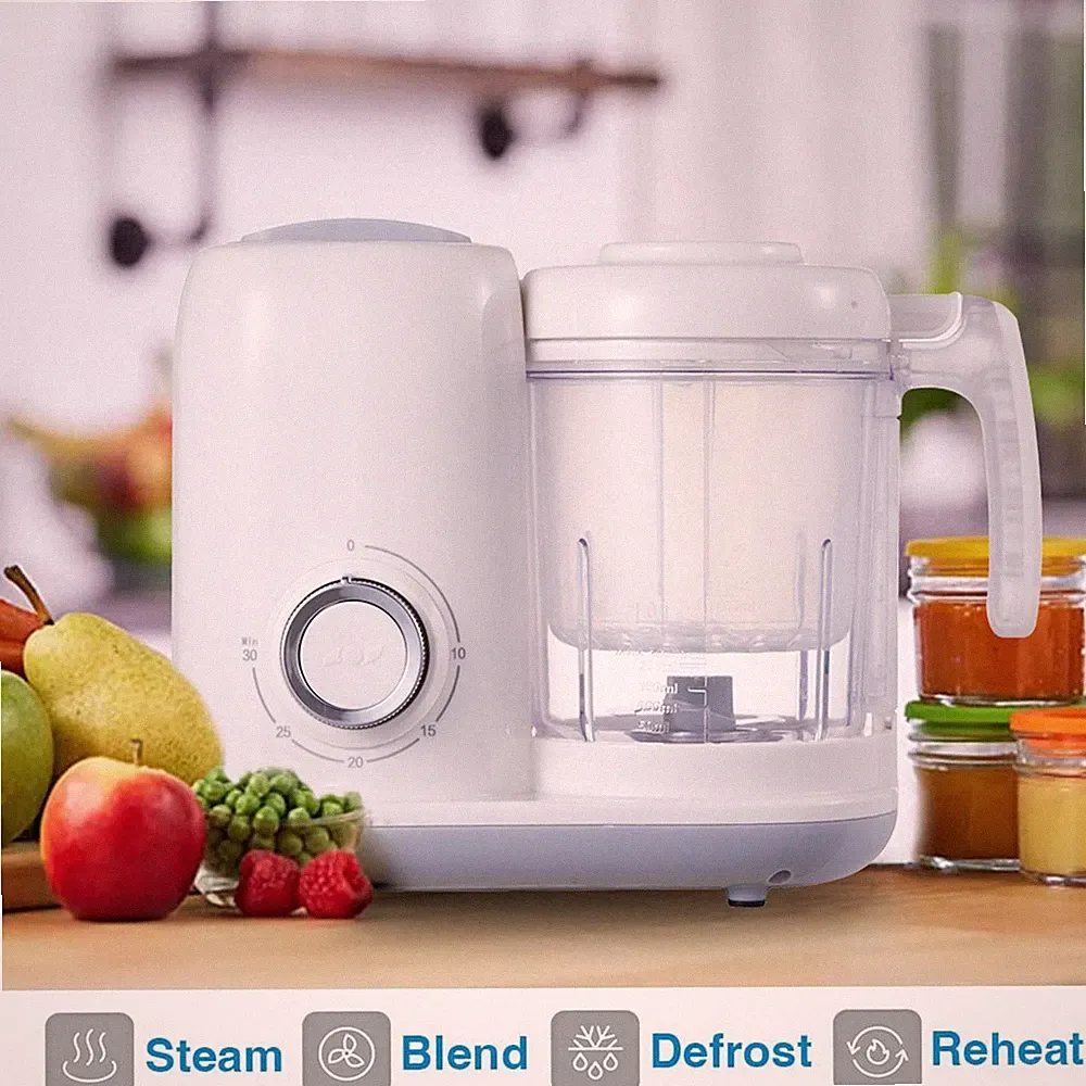 4 in 1 Baby Food Maker, Baby Food Processor Blender Steamer Baby Bottle Warmer
