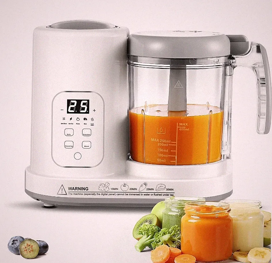 4 in 1 Baby Food Maker Steamer Blender Puree Defrost Reheat Self Cleaning Pro