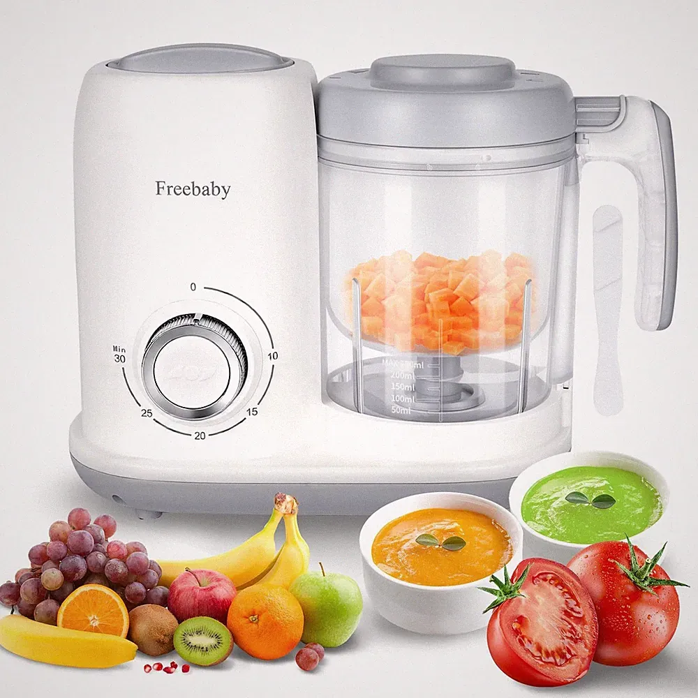 4-in-1 Baby Food Maker & Steamer, One-Step Processor, 400ml Capacity, BPA-Free