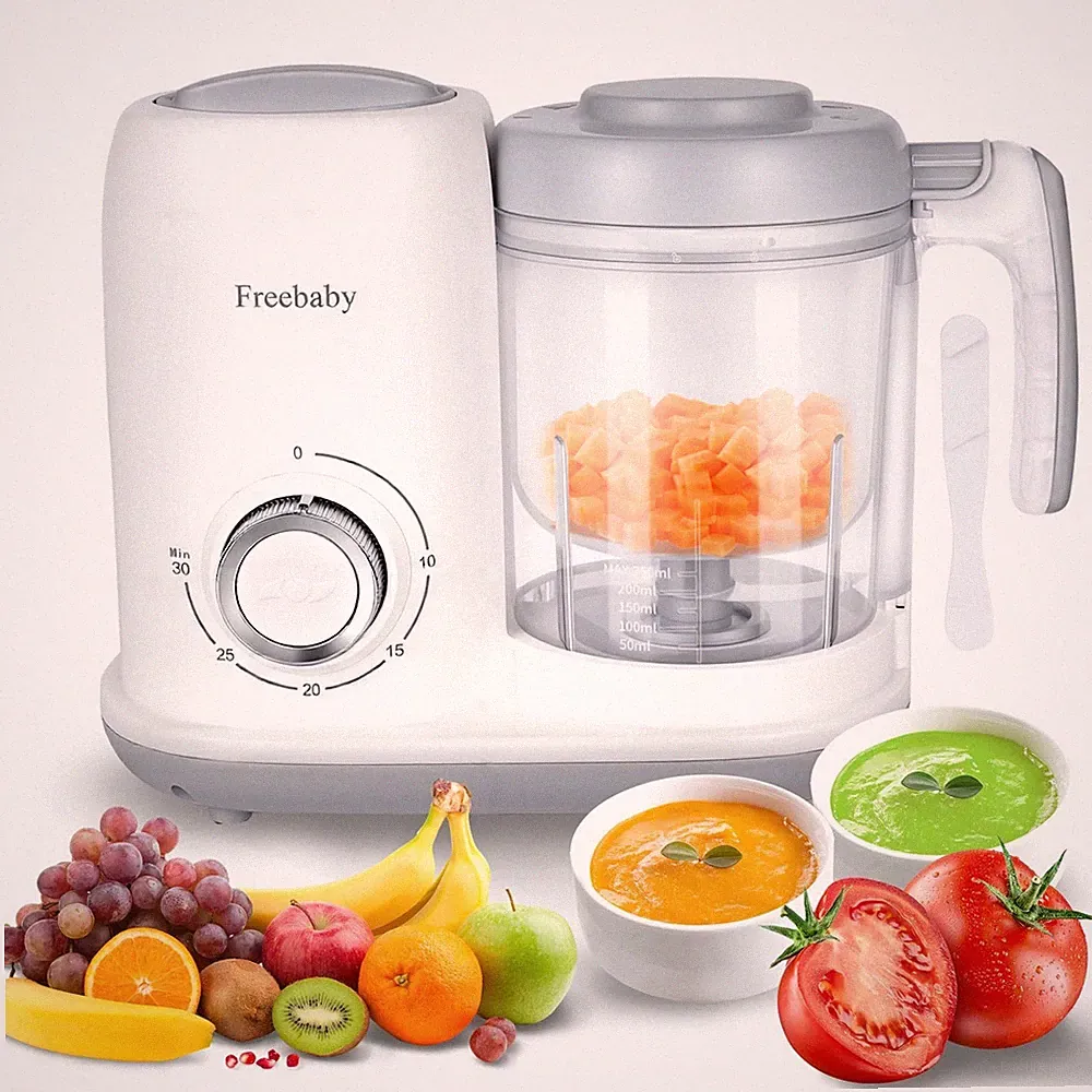 4-in-1 Baby Food Maker & Steamer, One-Step Processor, 400ml Capacity, BPA-Free