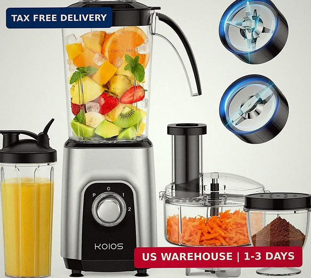 4-in-1 Blender/Food Processor Combo Max 1000W, Dishwasher Safe
