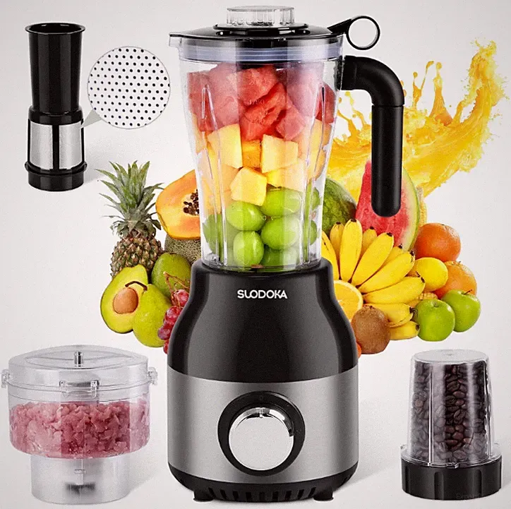 4-in-1 Countertop Blender & Food Processor, Grinder, Chopper