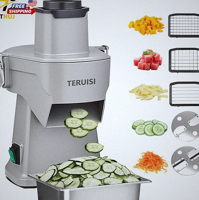 4-in-1 Electric Vegetable Chopper & Slicer for Home & Commercial Use 200W NEW