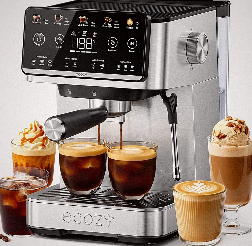 4-In-1 Espresso & Cold Brew Machine with Milk Frother