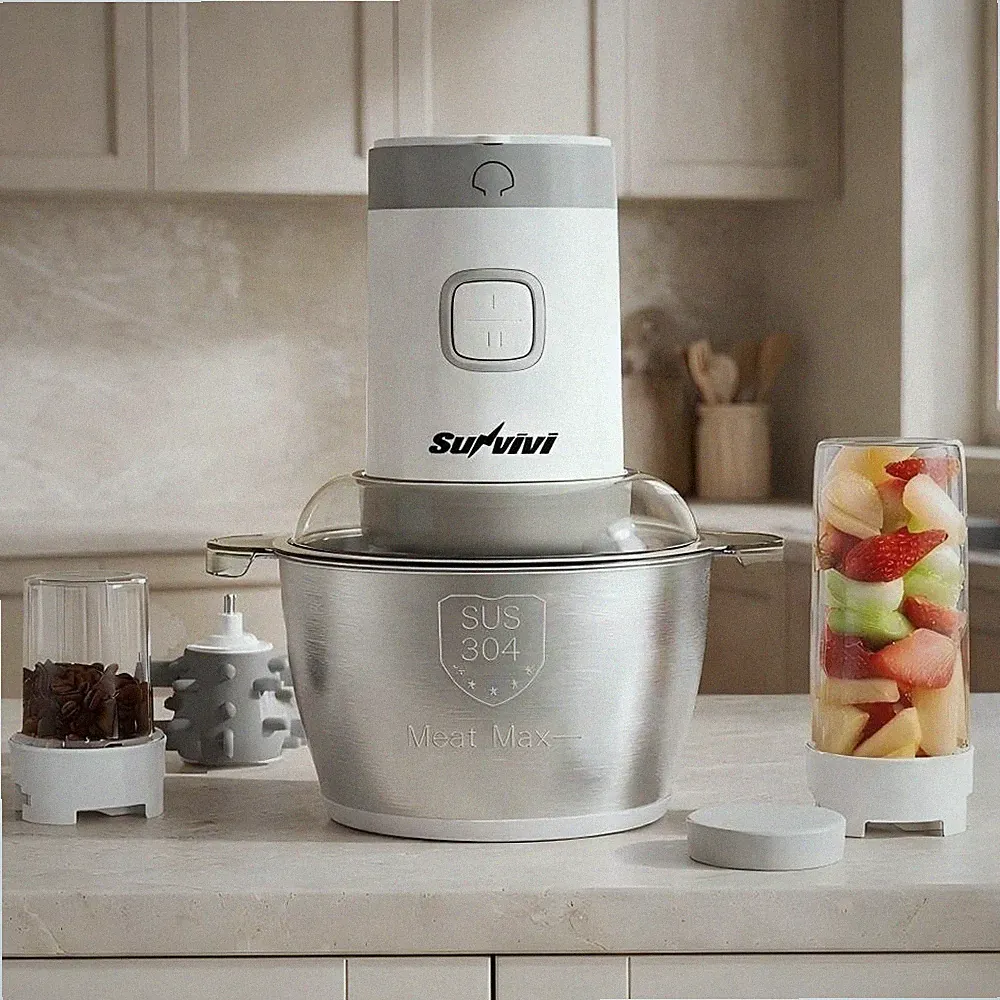 4-IN-1 Food Processor: Electric Chopper for Meat Grinder, Vegetable Chopper,...