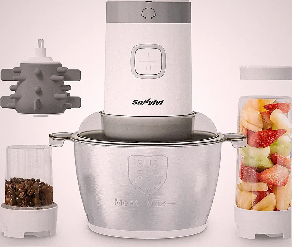 4-IN-1 Food Processor: Electric Chopper for Meat Grinder, Vegetable Chopper, Jui