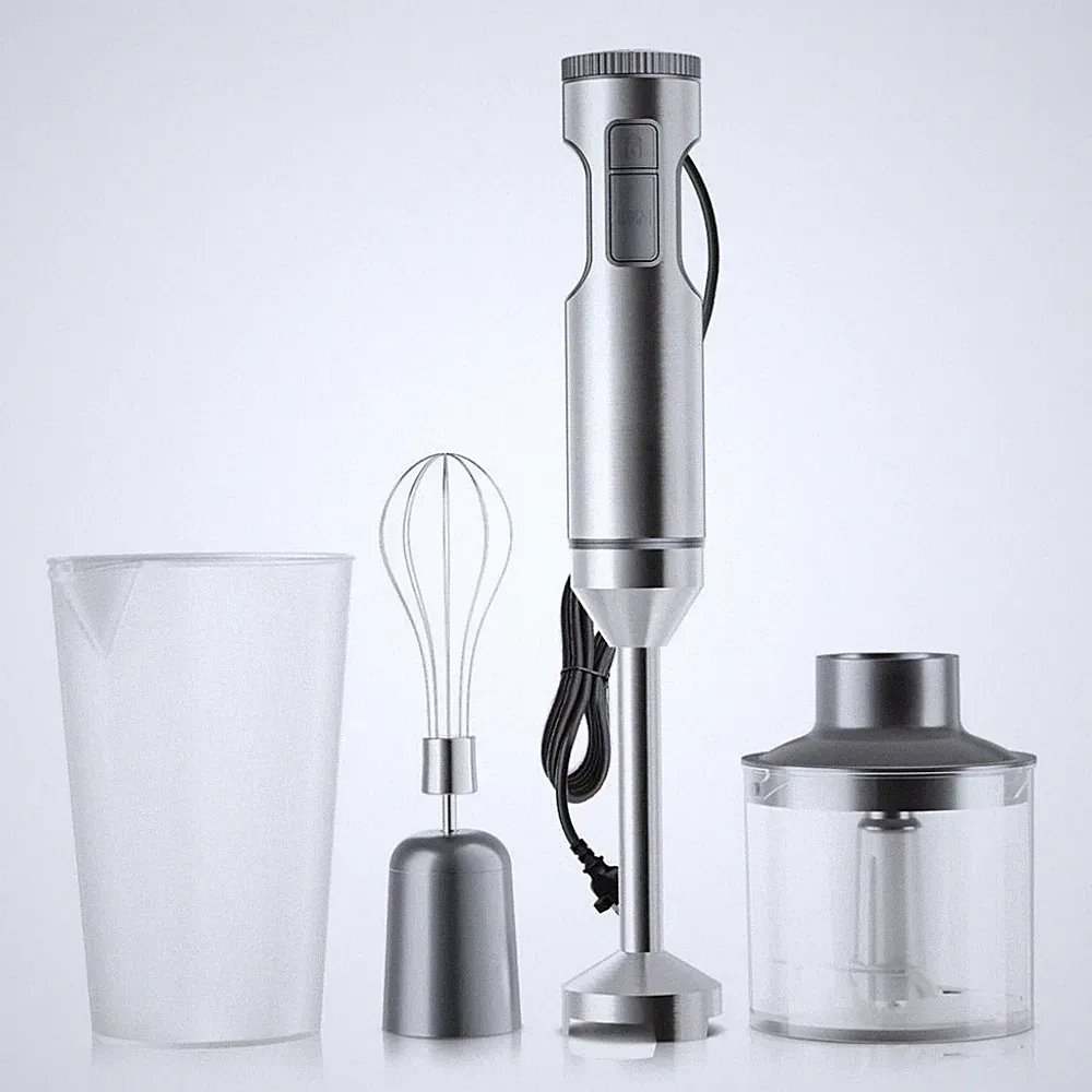 4 in 1 Hand Blender 1000W Immersion Stick Mixer Whisk Food Processor Set