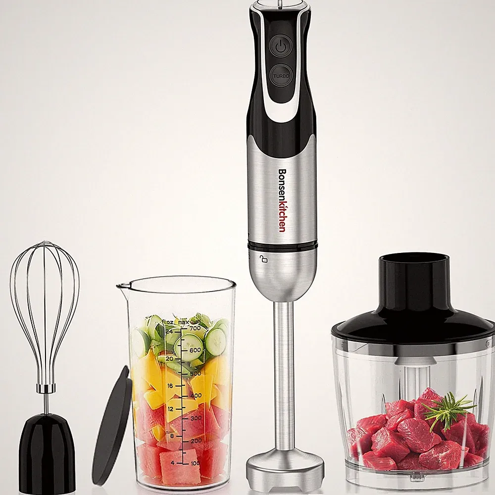 4-in-1 Immersion Blender Handheld with Food Processor, 12 Speeds Hand Blender...