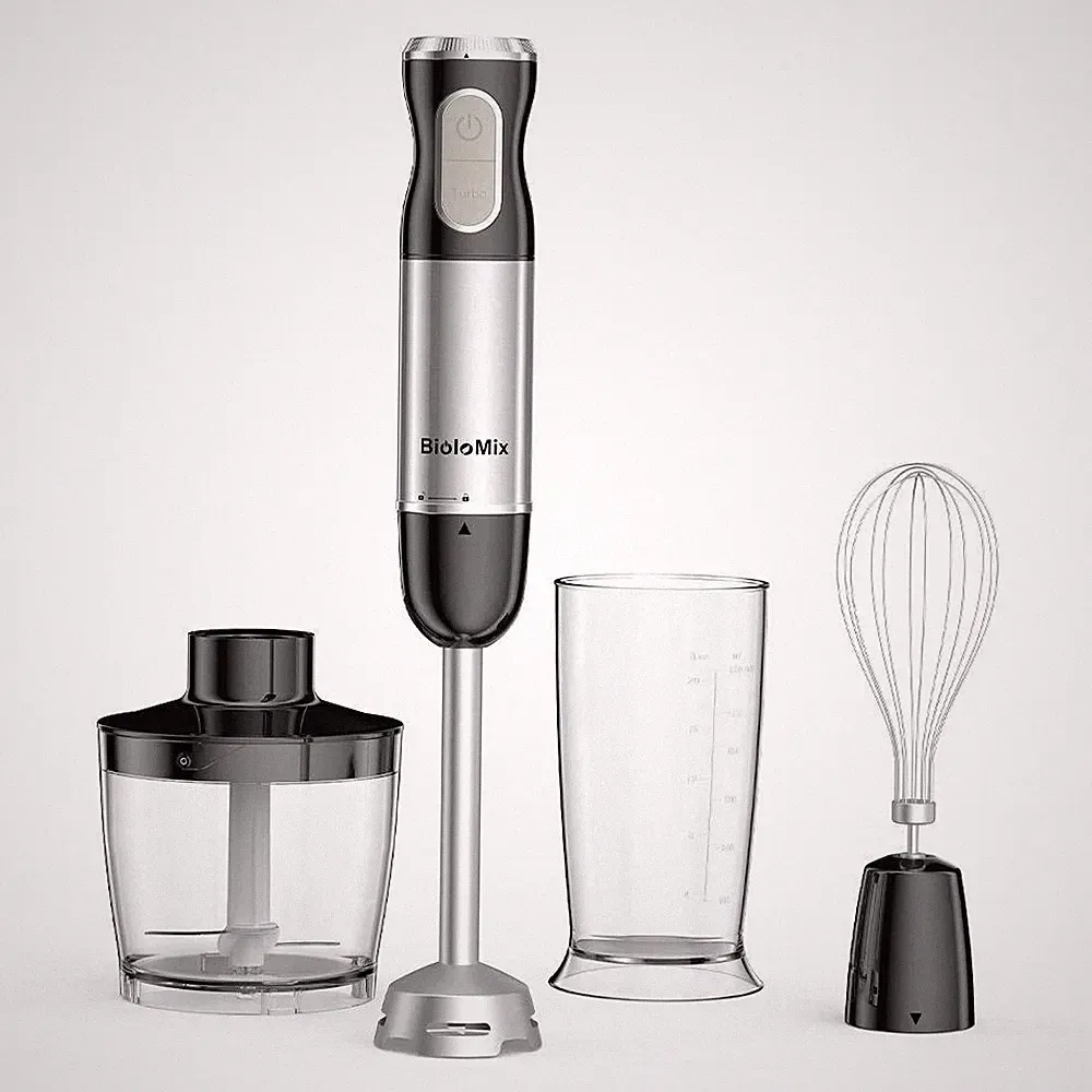 4 in 1 Immersion Hand Blender Stainless Steel Ice Blades Meat Grinder Blender