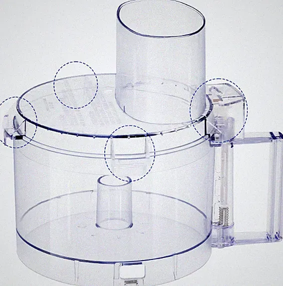 4 Locking Tabs 7-cup FP-631AGTXT-1 and DLC-117BGTXT1 Food Processor Work Bowl