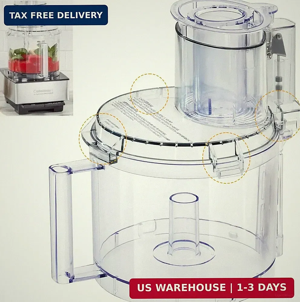 4 Locking Tabs Bowl DLC-005AGTXT1 Cover DFP-14NWBCT1 Food Processor 14-cup Work