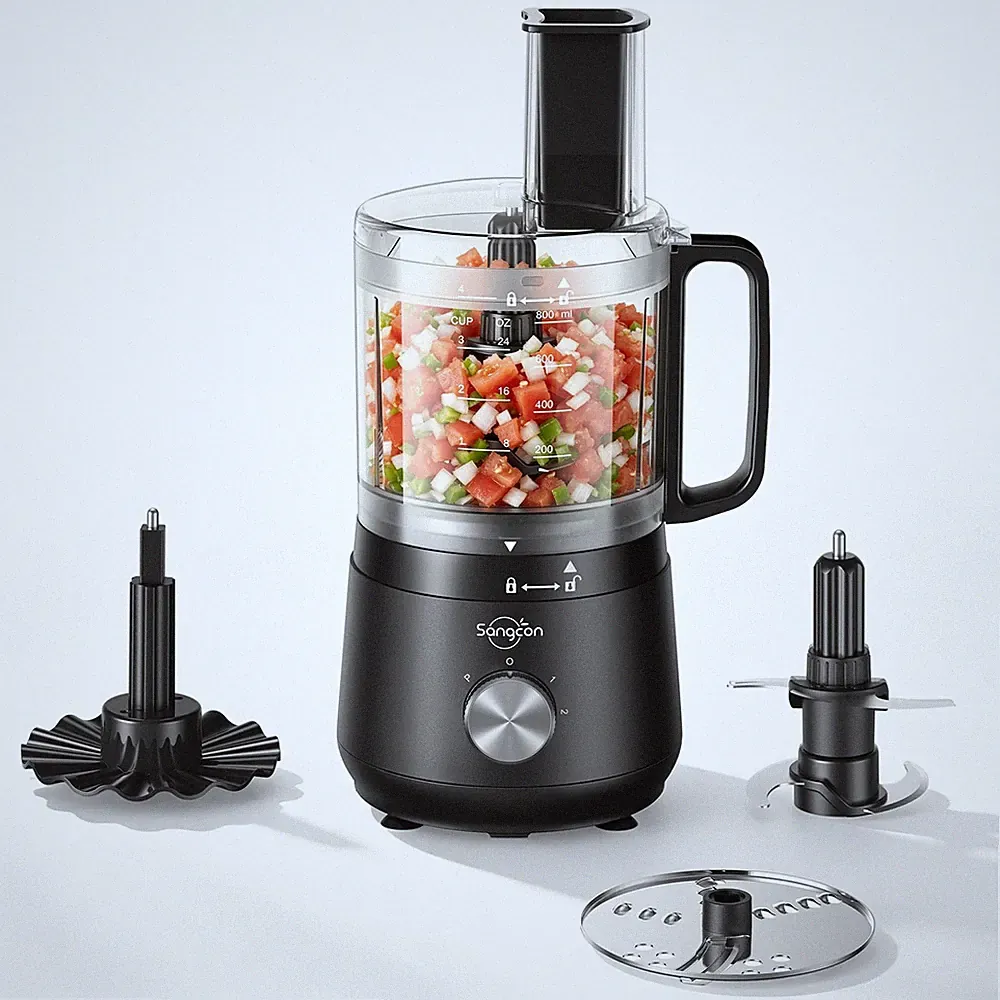400W 4-Cup Mini Food Processor, Chop, Whip, Slice & Shred