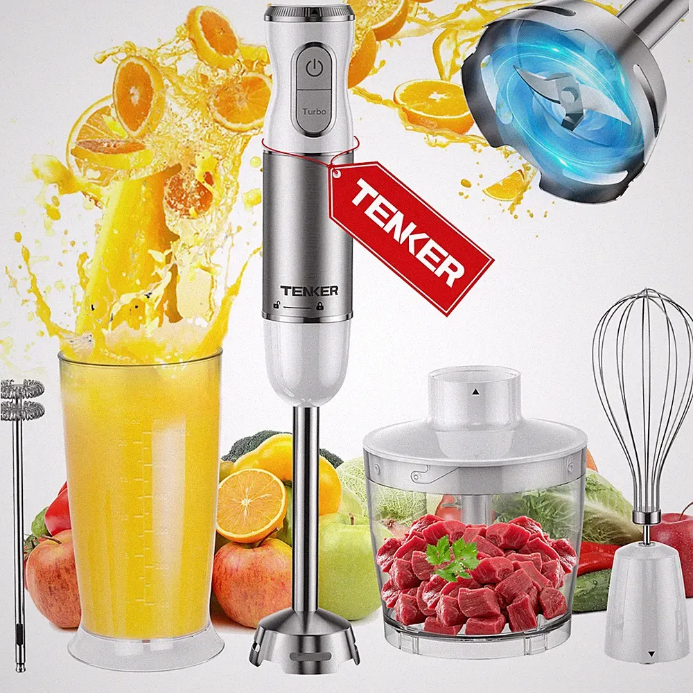 450W Immersion Blender 5 in 1 Electric Hand Blender ,Chopper,Whisk