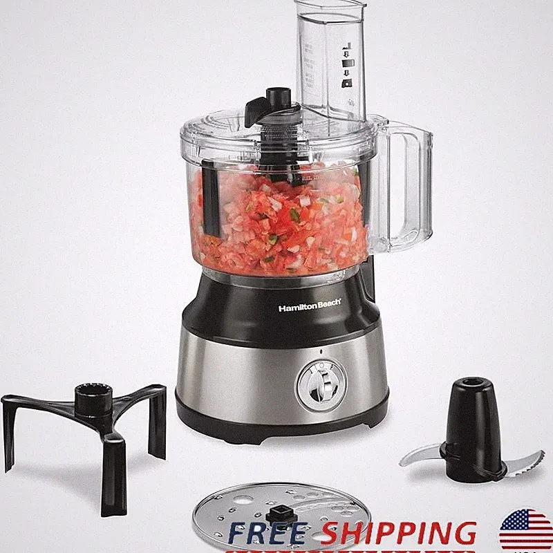 450W Motor Adjustable Speed Food Processor Vegetable Chopper 10 Cup Bowl Scraper