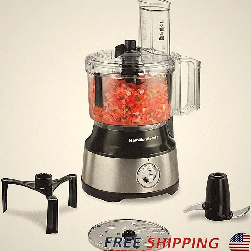 450W Motor Adjustable Speed Food Processor Vegetable Chopper 10 Cup Bowl Scraper